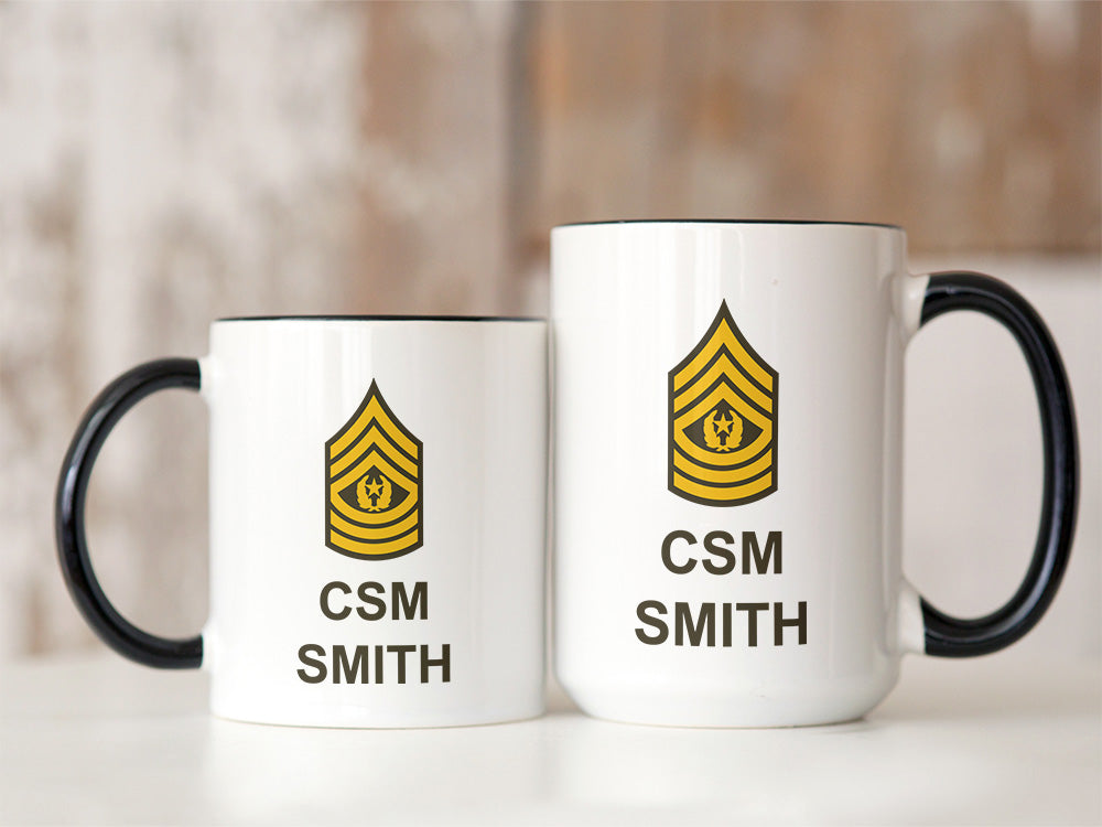 Custom Soldier Mug, Army Coffee Cup, Military Gift, NCO Mug, Sergeant Gift, Military Promotion, Hail and Farewell Gift, Military Retirement, Personalized Army Mug, Personalized Army Gift, Personalized Retirement Gift, Rank Mug, Ets Gift, Pcs Gifts