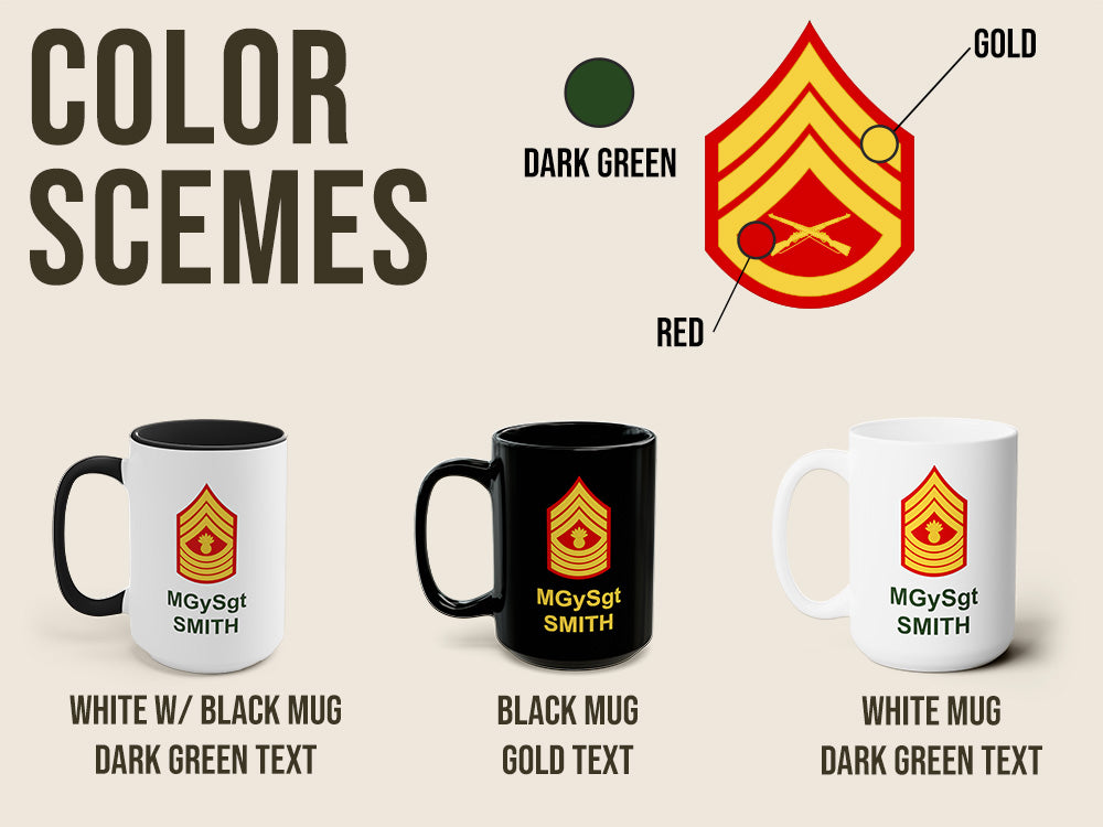 Custom Marine Mug, Marine Coffee Cup, Military Gift, NCO Mug, Sergeant Gift, Military Promotion, Hail and Farewell Gift, Military Retirement, Personalized Marines Mug, Personalized Marine Gift, Personalized Retirement Gift, Officer Mug