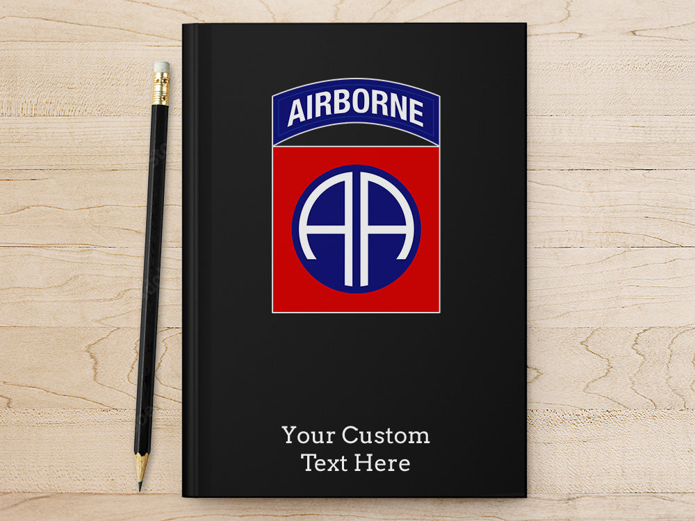 Custom 82nd Airborne Notebook, Personalized 82nd Gift, Paratrooper Gift, Fort Liberty Gifts, Army Stationery, Soldier Gift for Army Retirement Journal for NCO Veteran Infantry  Note book Promotion gift, personalized gifts for soldier at Fort Liberty