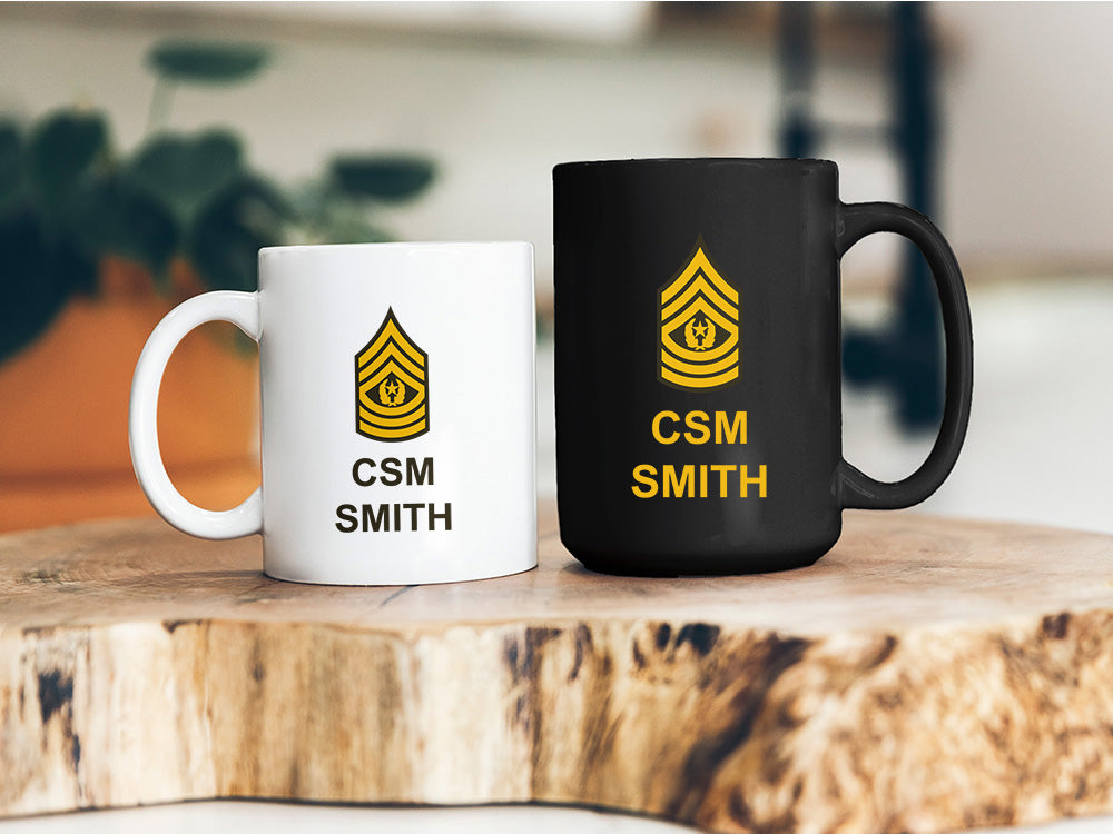 Custom Soldier Mug, Army Coffee Cup, Military Gift, NCO Mug, Sergeant Gift, Military Promotion, Hail and Farewell Gift, Military Retirement, Personalized Army Mug, Personalized Army Gift, Personalized Retirement Gift, Rank Mug, Ets Gift, Pcs Gifts