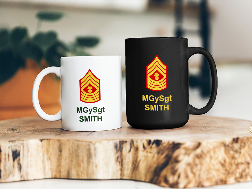 Custom Marine Mug, Marine Coffee Cup, Military Gift, NCO Mug, Sergeant Gift, Military Promotion, Hail and Farewell Gift, Military Retirement, Personalized Marines Mug, Personalized Marine Gift, Personalized Retirement Gift, Officer Mug