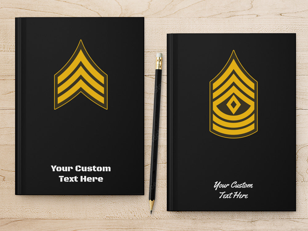 Custom Army Notebook, Personalized Soldier Journal, Army Gifts, Army Present, Military Gift, NCO Note book, Sergeant Gift, Military Promotion, Hail and Farewell Gift, Military Stationery, Personalized Retirement Gift, NCO Gift for Army Veteran