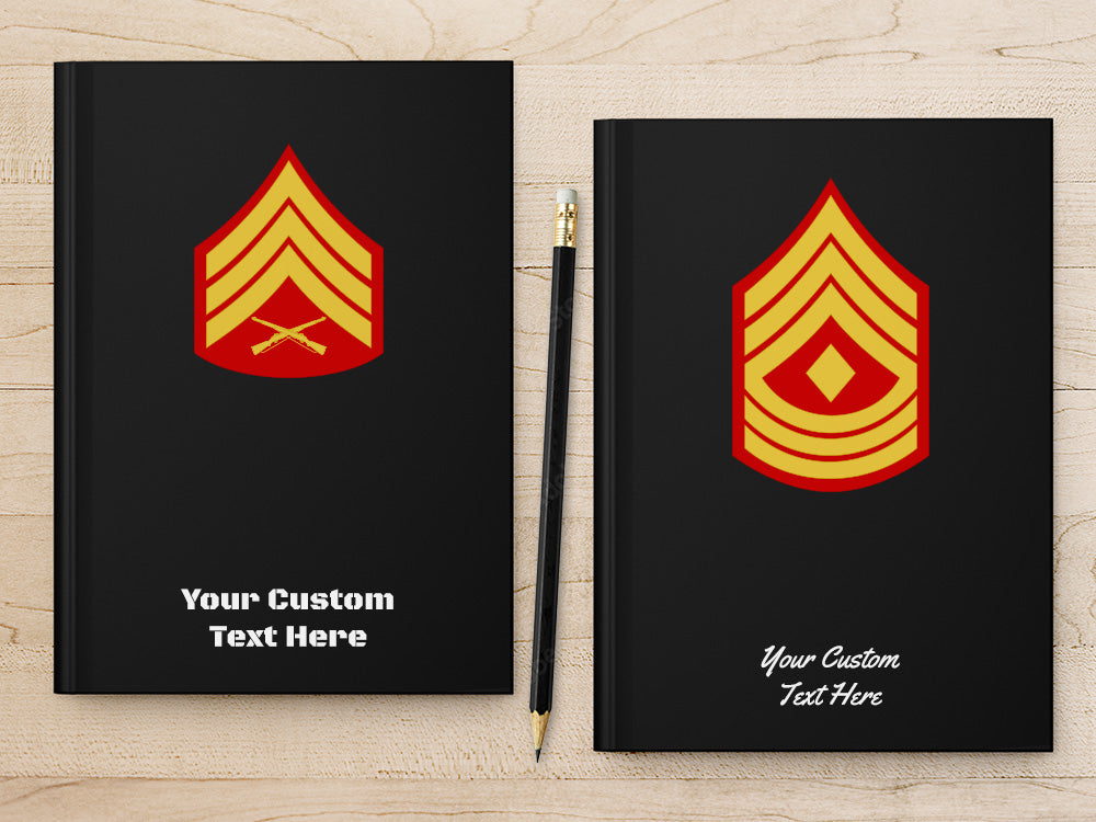 Custom Marine Notebook, Personalized Marine Journal, USMC Gifts, Marine Present, Military Gift, NCO Note book, Sergeant Gift, Military Promotion, Hail and Farewell Gift, Military Stationery, Personalized Retirement Gift, NCO Gift, Semper Fi Gifts