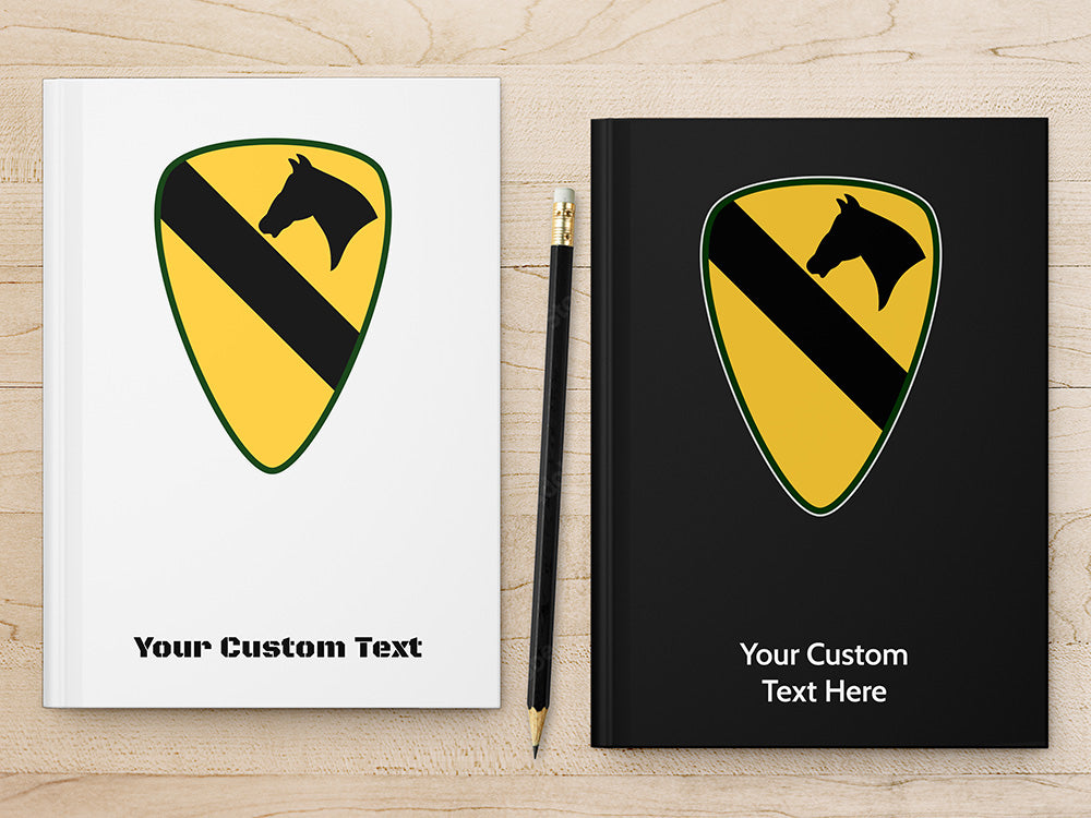 Custom 1st Cavalry Notebook, Personalized 1 CAV Journal Gift, Cavalry Gift, Fort Cavazos Gifts, Army Stationery, Soldier Gift for Army Retirement Journal for NCO Veteran Infantry Note book Promotion gift, personalized gifts for soldier at Fort Hood