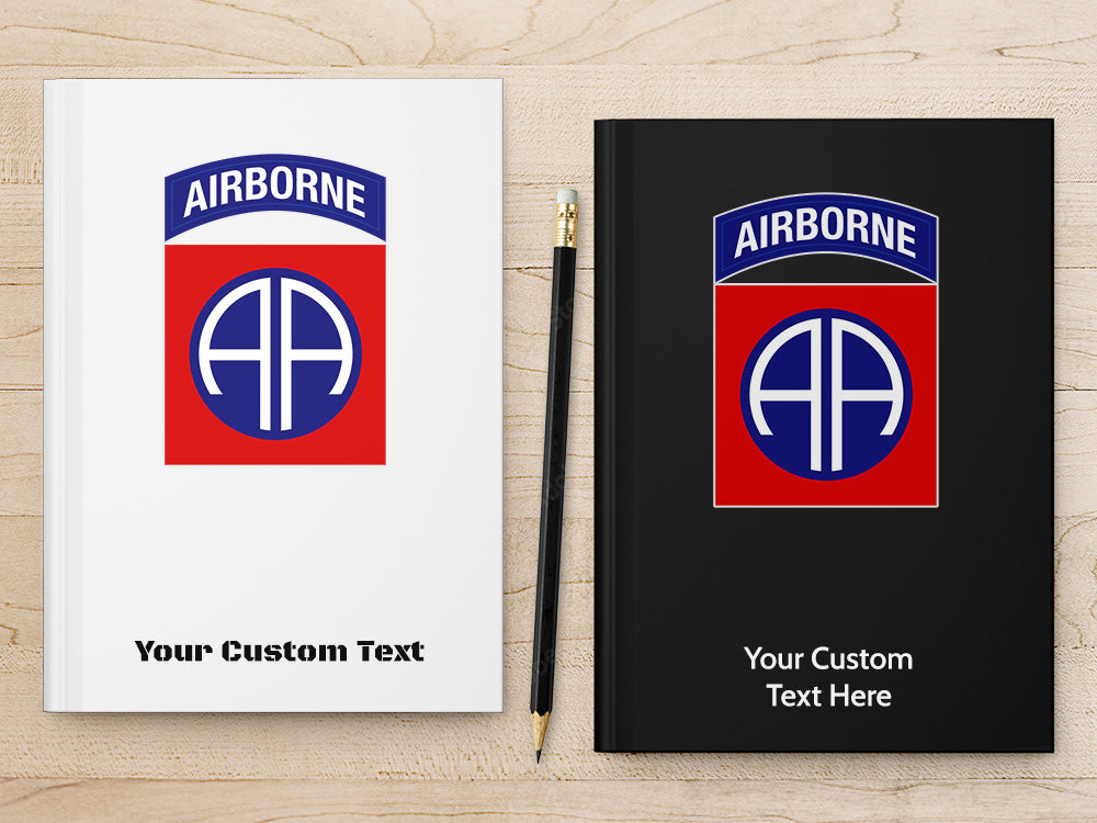 Custom 82nd Airborne Notebook, Personalized 82nd Gift, Paratrooper Gift, Fort Liberty Gifts, Army Stationery, Soldier Gift for Army Retirement Journal for NCO Veteran Infantry  Note book Promotion gift, personalized gifts for soldier at Fort Liberty