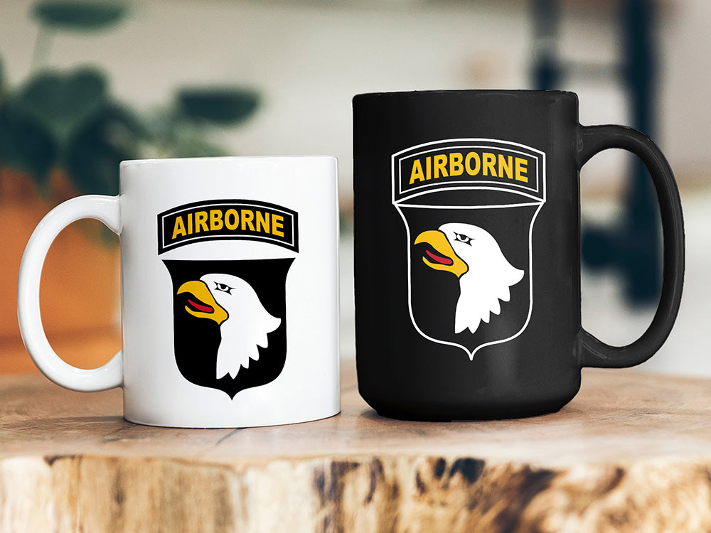 101 ABN, 101st Airborne, 101st Airborne Veteran, Master Parachutist Badge, Jump Master, Fort Campbell, Air Assault, Infantry Gifts, 11B,Paratrooper Gift, Airborne Infantry, Army Airborne Retirement, Air Assault Retirement, 101st Gift Mugs for Welcome